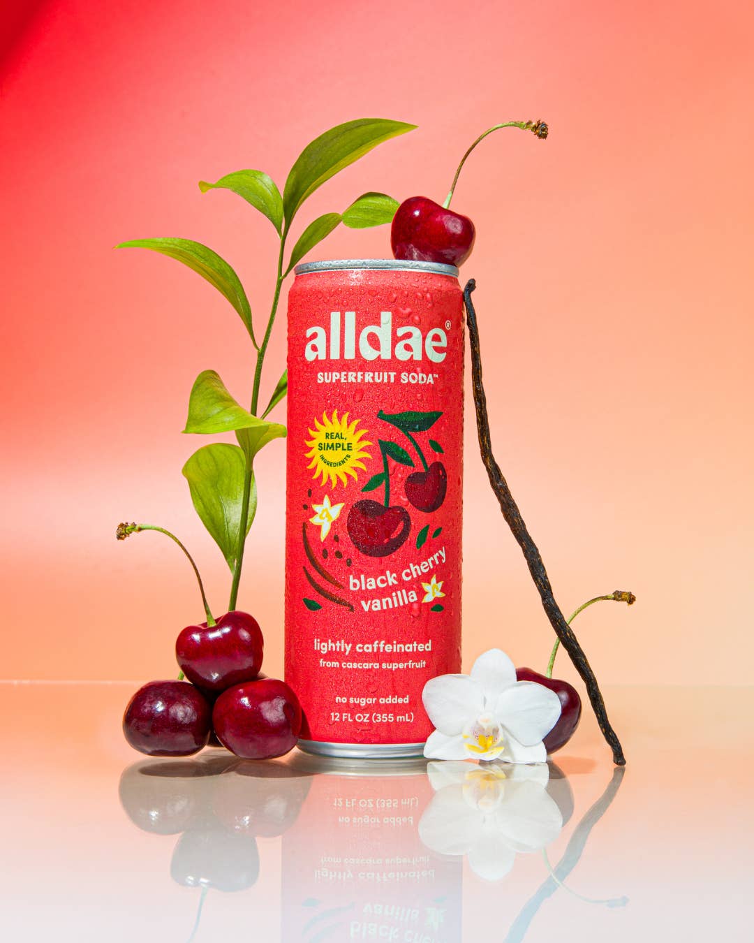 alldae superfruit soda – wholesale Soda/carbonated drink – Black Cherry Vanilla Drink | Soda | Lightly Caffeinated Soda