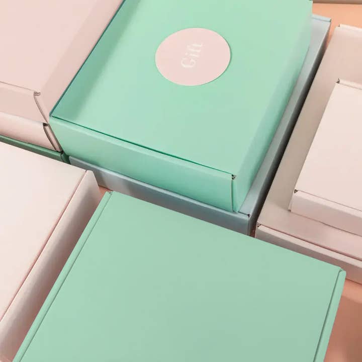 ByHome - Wholesale Gift Box - 50pc, 2 size Green corrugated cardboard mailing shipping box1