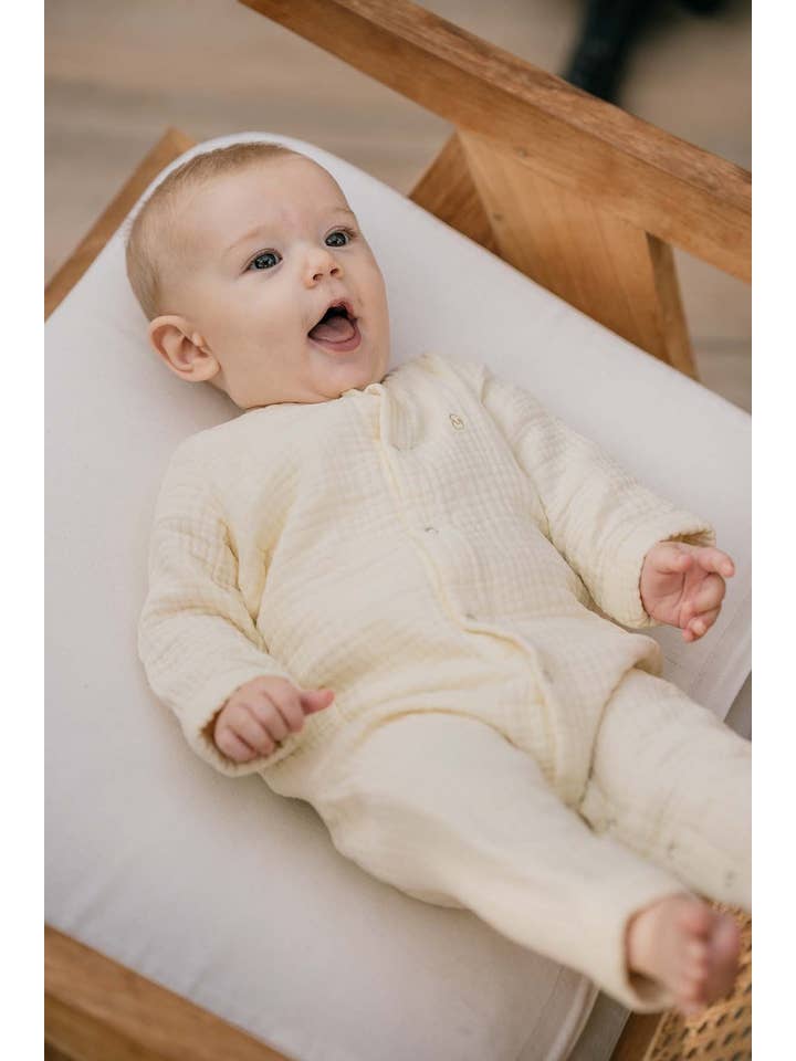 You&Milk - Wholesale Jumpsuit - Baby - Bohémilk baby romper 100% organic cotton gauze (milk or terracotta)3