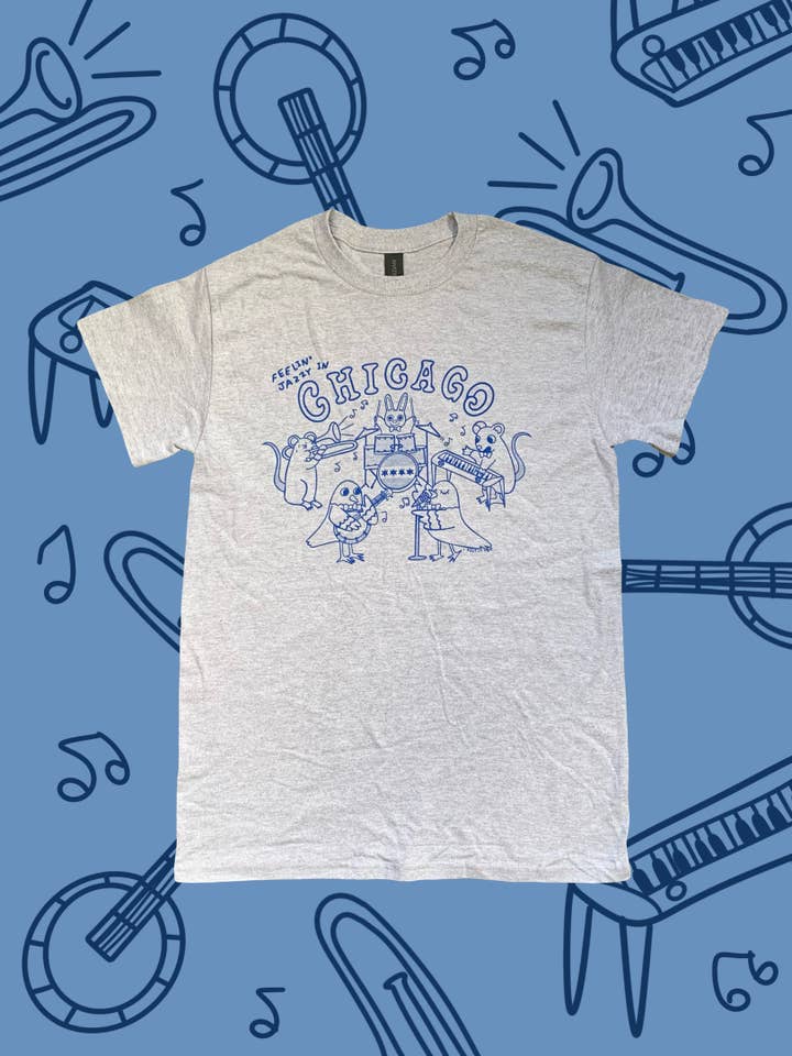 Feelin' Jazzy in Chicago Souvenir Tee for wholesale by I Felt It Too