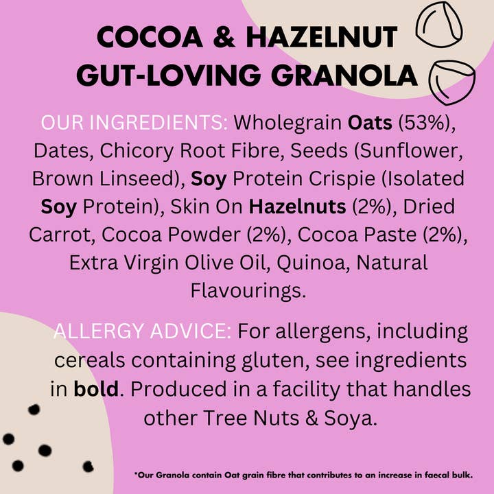 Bio & Me – wholesale Granola – Cocoa & Hazelnut Protein Boosted Gut-Loving Granola - 360g5