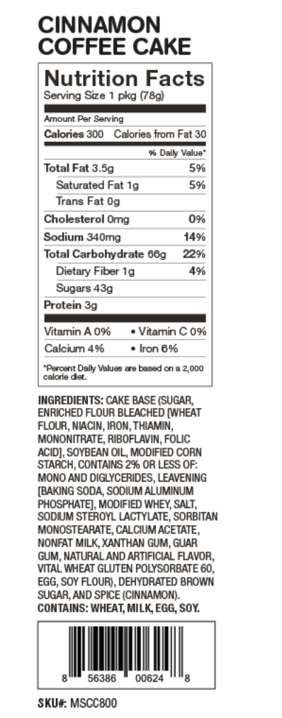 molly&you® - Wholesale Cake Mix - Cinnamon Coffee Cake Muffin Microwave Single3