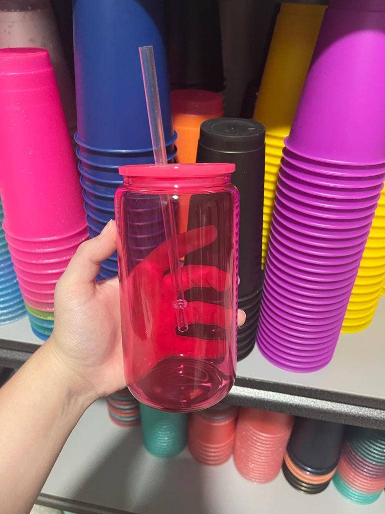 One Stop Cups – wholesale Dricksglas och koppar – 16oz Jellyfärgade sublimationsglasburkar3