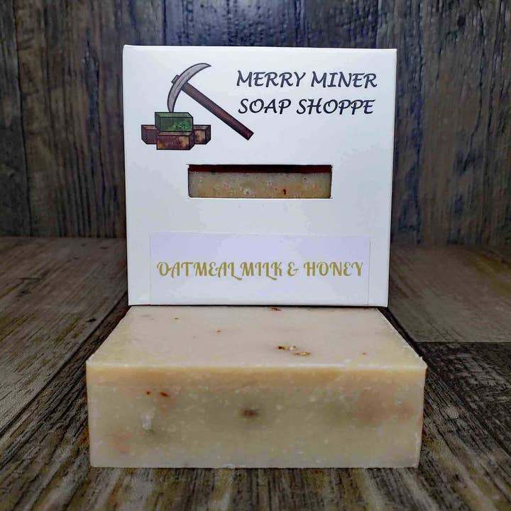 Oatmeal Milk & Honey for wholesale by Merry Miner Soap Shoppe LLC