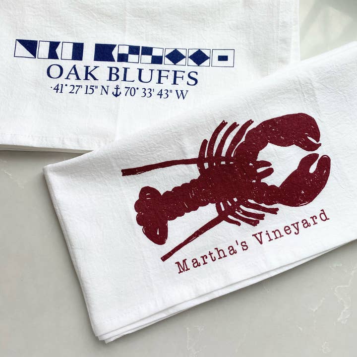 Seagate Studio - Wholesale Tea Towel - Personalized New England Lobster Tea Towel – Coastal Hostess0