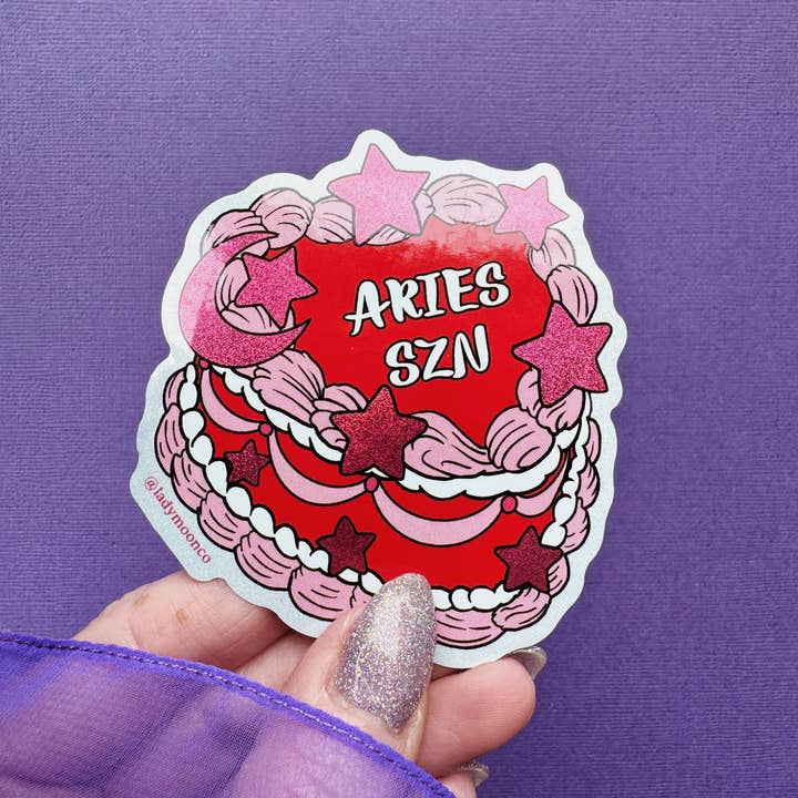 Lady Moon Co.® - Wholesale Sticker - Zodiac Birthday Cake Stickers
