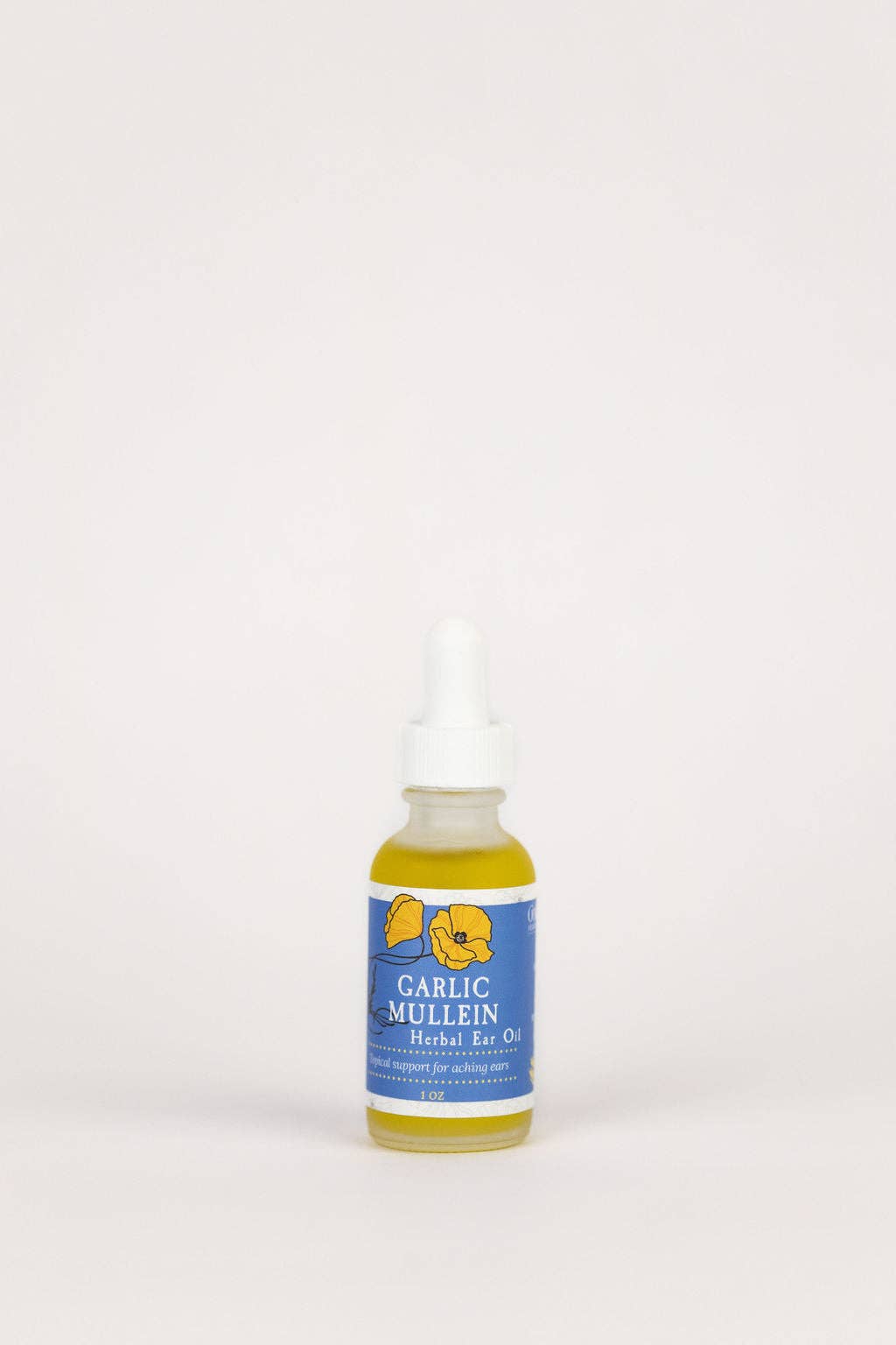 Golden Poppy Herbal Apothecary - Wholesale Healing Salve/Balm/Cream - Garlic & Mullein Ear Oil, 1/2 oz1