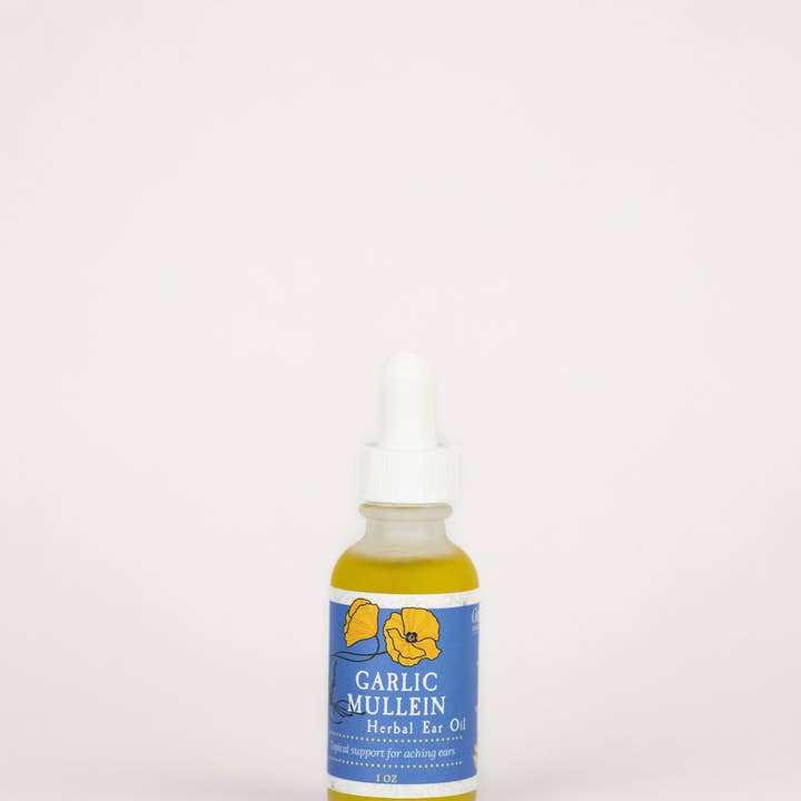 Golden Poppy Herbal Apothecary - Wholesale Healing Salve/Balm/Cream - Garlic & Mullein Ear Oil, 1/2 oz1