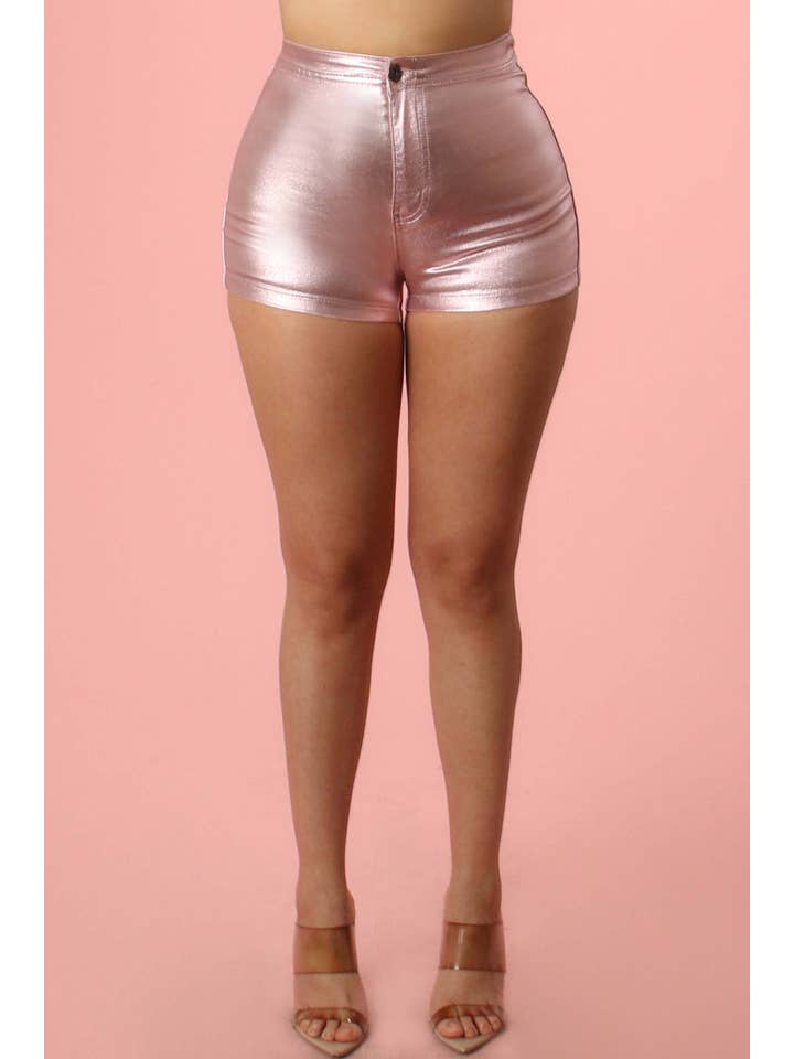 JBLA FASHION - Wholesale Shorts - Women's - 3049-METALLIC FEVER SHORT PANT