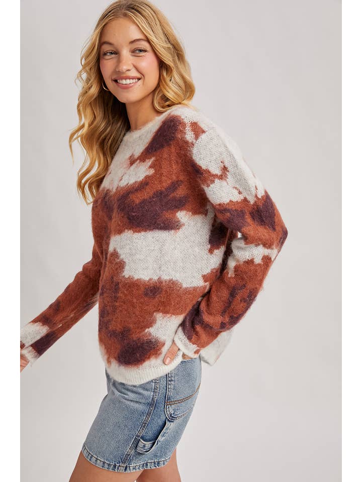 Peace Love Line – Engroshandel Pullover - Dame – PL9026 - BATIK-FUZZY STRIKTRØJE PULLOVER3