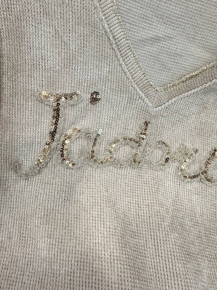 Mimi & Gogo - Wholesale Sweatshirt - Women's - Velvet Sweatshirt I love @4589_HVJadore12