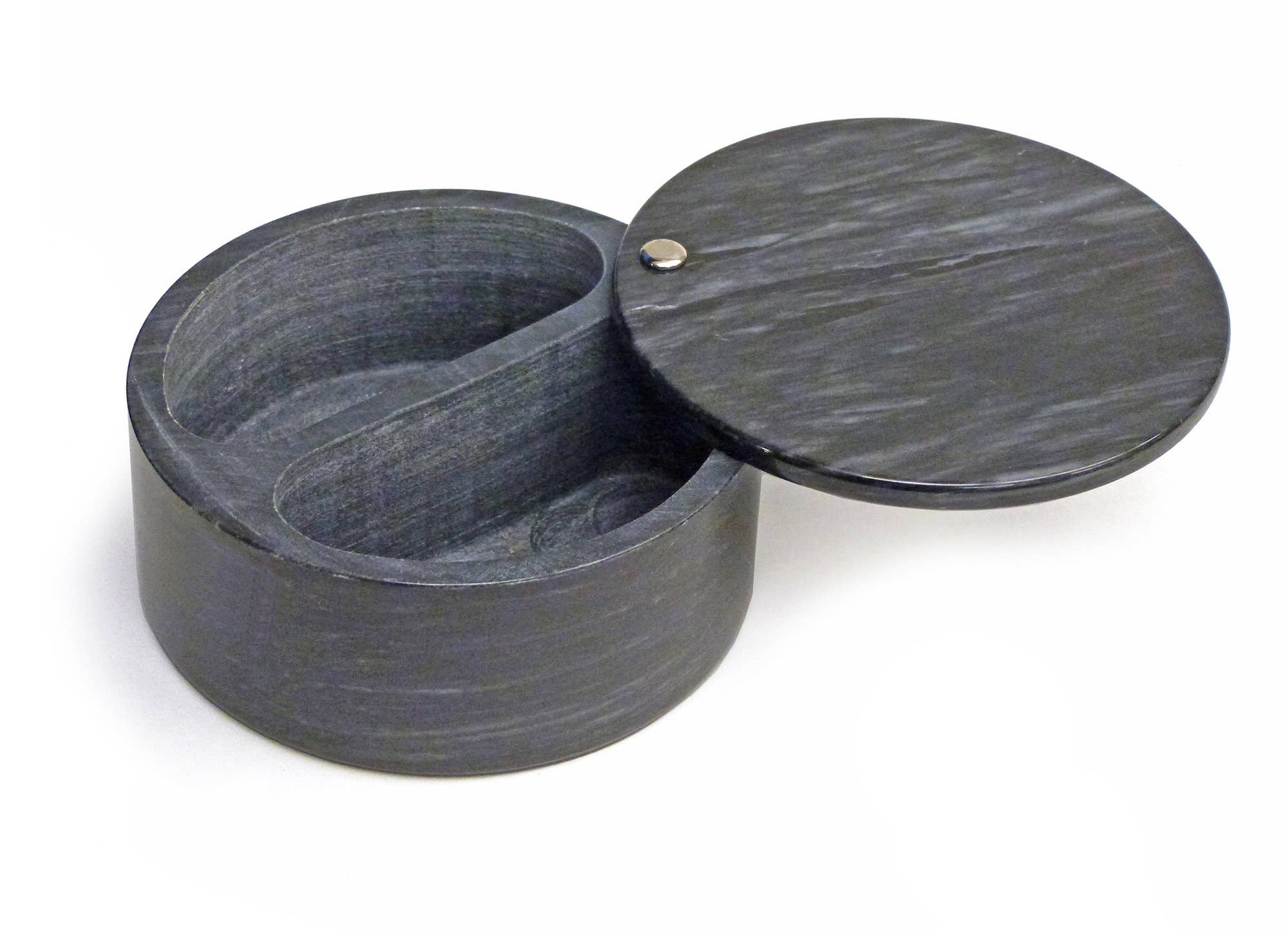 RSVP International - Wholesale Salt & Pepper Shaker Set - Salt Box - Black Marble2