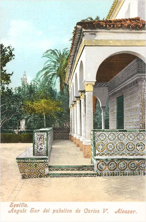 Found Image Press – Adesivo por atacado – Autocolante MF-135 Palácio Alcazar em Sevilha, Espanha0