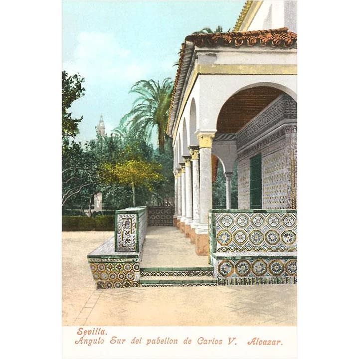 Found Image Press – Adesivo por atacado – Autocolante MF-135 Palácio Alcazar em Sevilha, Espanha