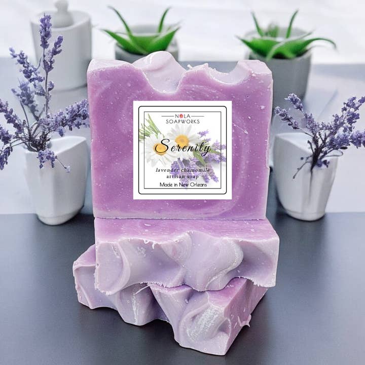 Essentially NOLA Soap Works - Wholesale Bar Soap - Serenity - Lavender Chamomile Soap with Coconut Milk - 5 oz