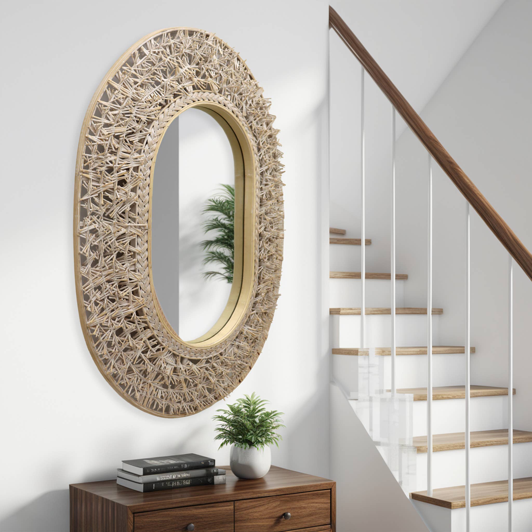 Paris Loft Inc - Wholesale Wall Mirror - PARISLOFT Boho Bamboo Frame Mirror8