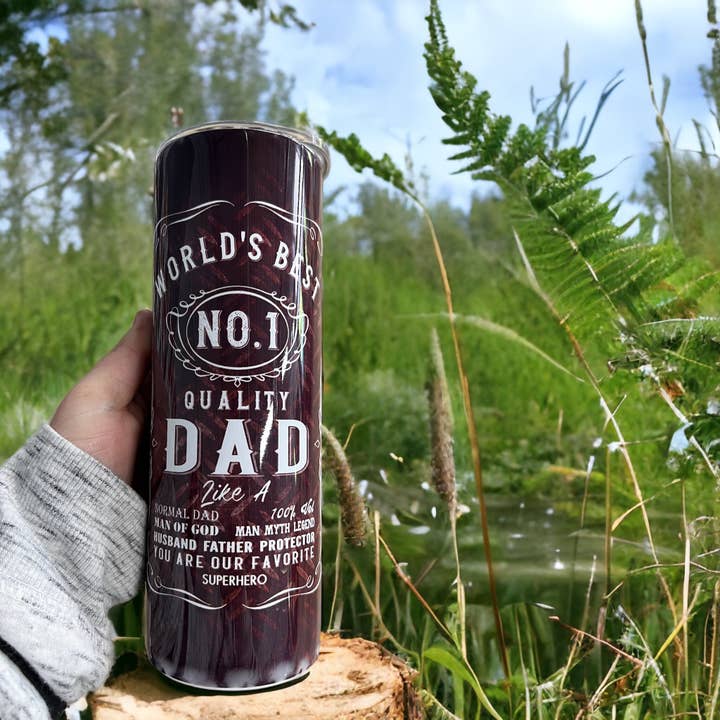 Becher mit Aufschrift „Number One Dad“, 20 Unzen für den Großhandel von Jaybird Boutique Co.