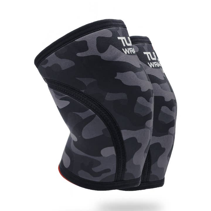 Genouillères TUFF X-Training 7 mm (camouflage noir) pour la vente par TuffWraps
