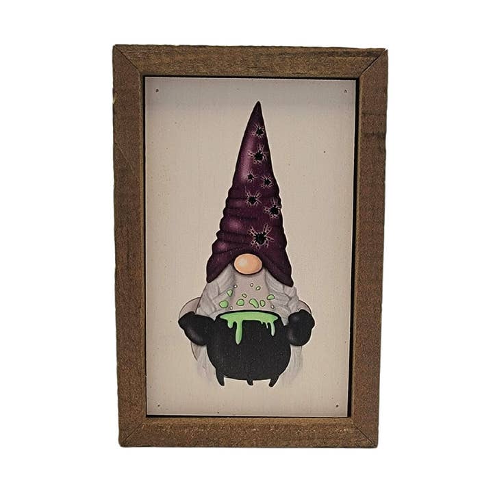 6X4 Pot of Goo Halloween Gnome - Fall Décor for wholesale by Driftless Studios