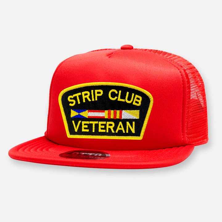 Webig Moto Company - Vente Casquette de camionneur – unisexe - CASQUETTE À BEC PLAT STRIP CLUB VETERAN3