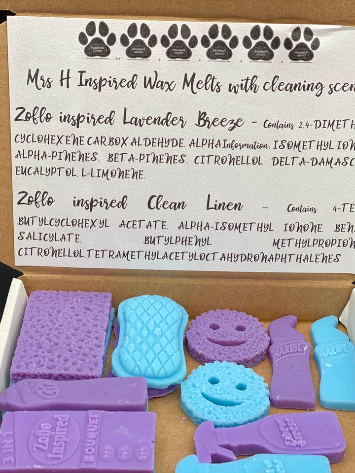 Mrs Hinch inspiriert schmilzt 2 Düfte für den Großhandel von Pugglewick candles