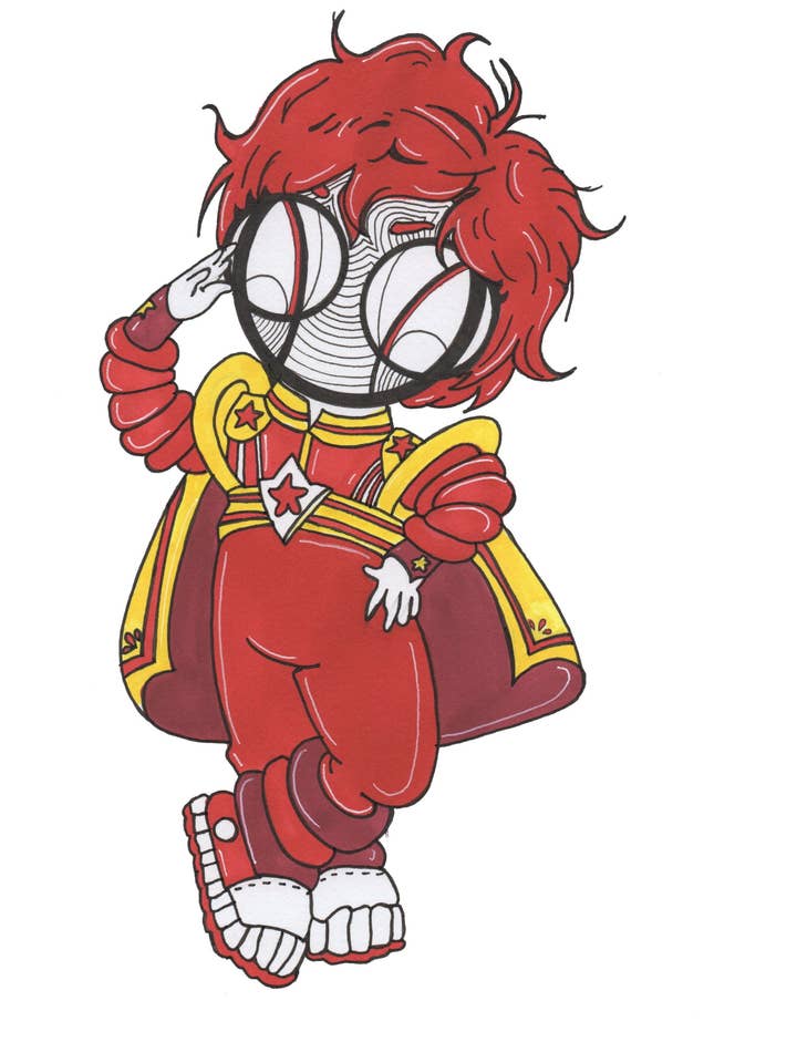 Red Butler Art Print for wholesale by Harth Creations