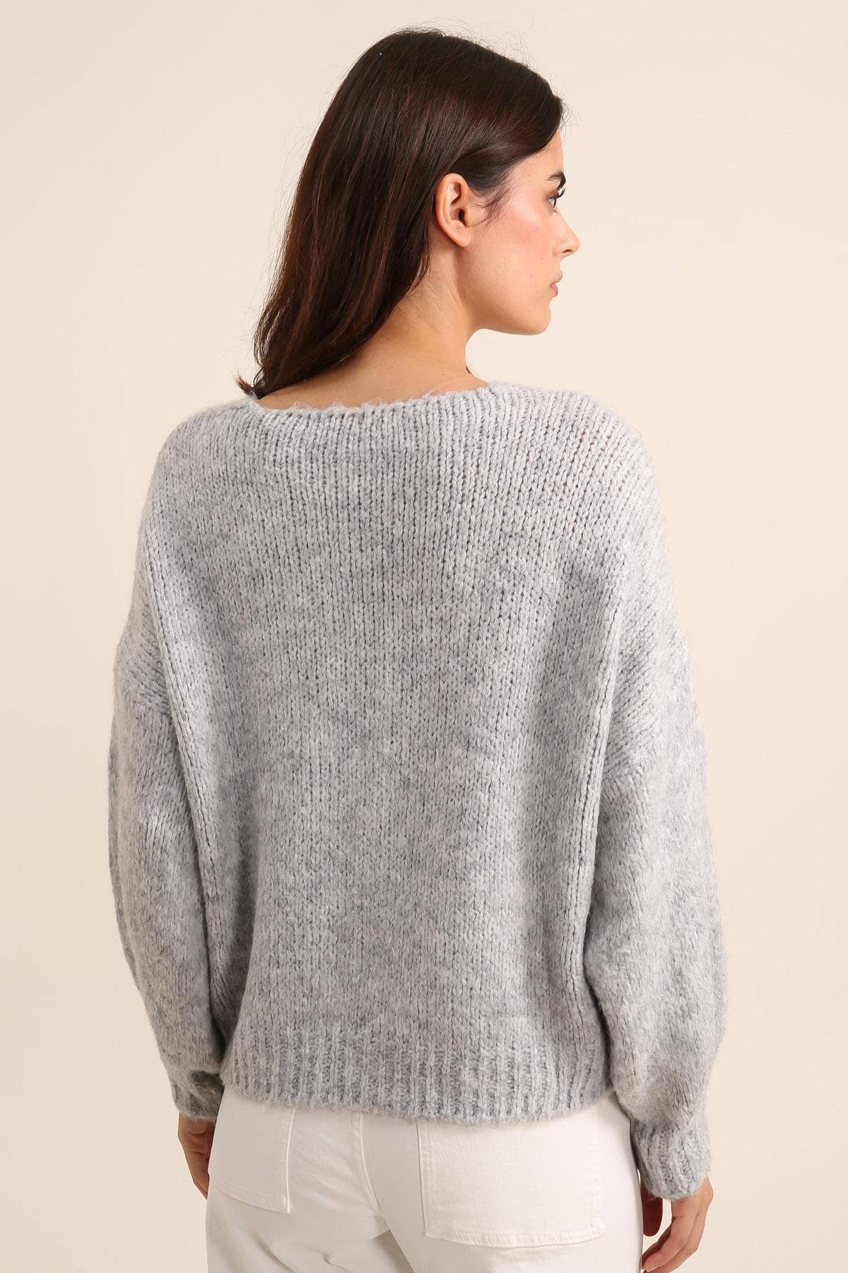 LÉA & LUC - Vente Cardigan – femme - Gilet cardigan col en V et motif fleur REF. 307796