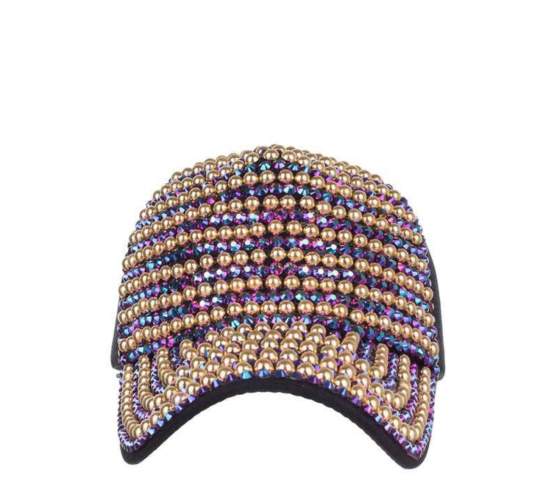 Ole - Vente Casquette de baseball – femme - Casquette en perles et strass C050620