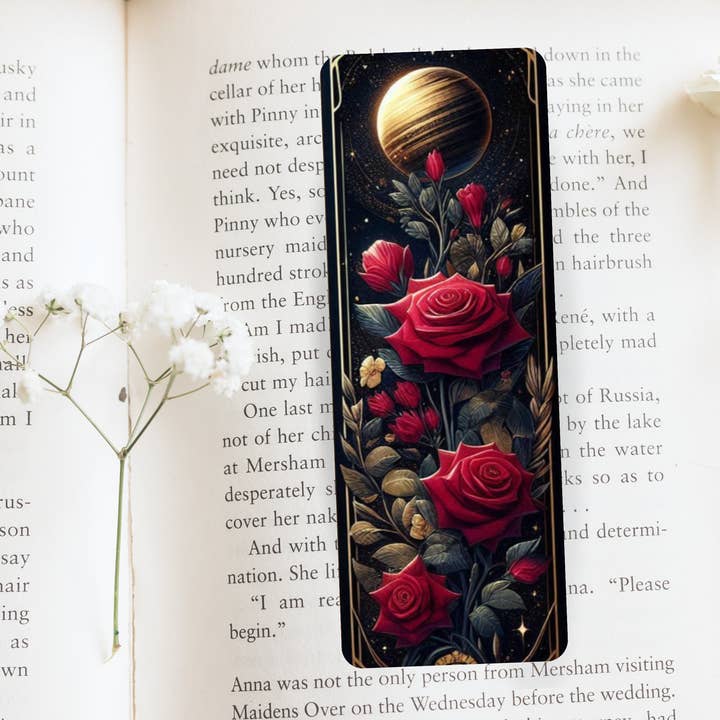 Lovely illustrated Roses printed bookmark, Page Saver, Book Lover Gift for wholesale by simply creative