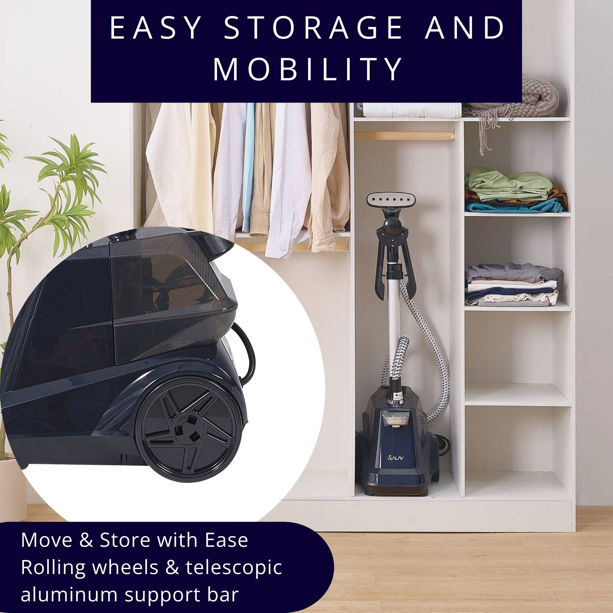 Salav-True & Tidy – Máquina de engomar a vapor por atacado – Passadeira a Vapor Comercial Salav com Desligamento Automático Integrado7