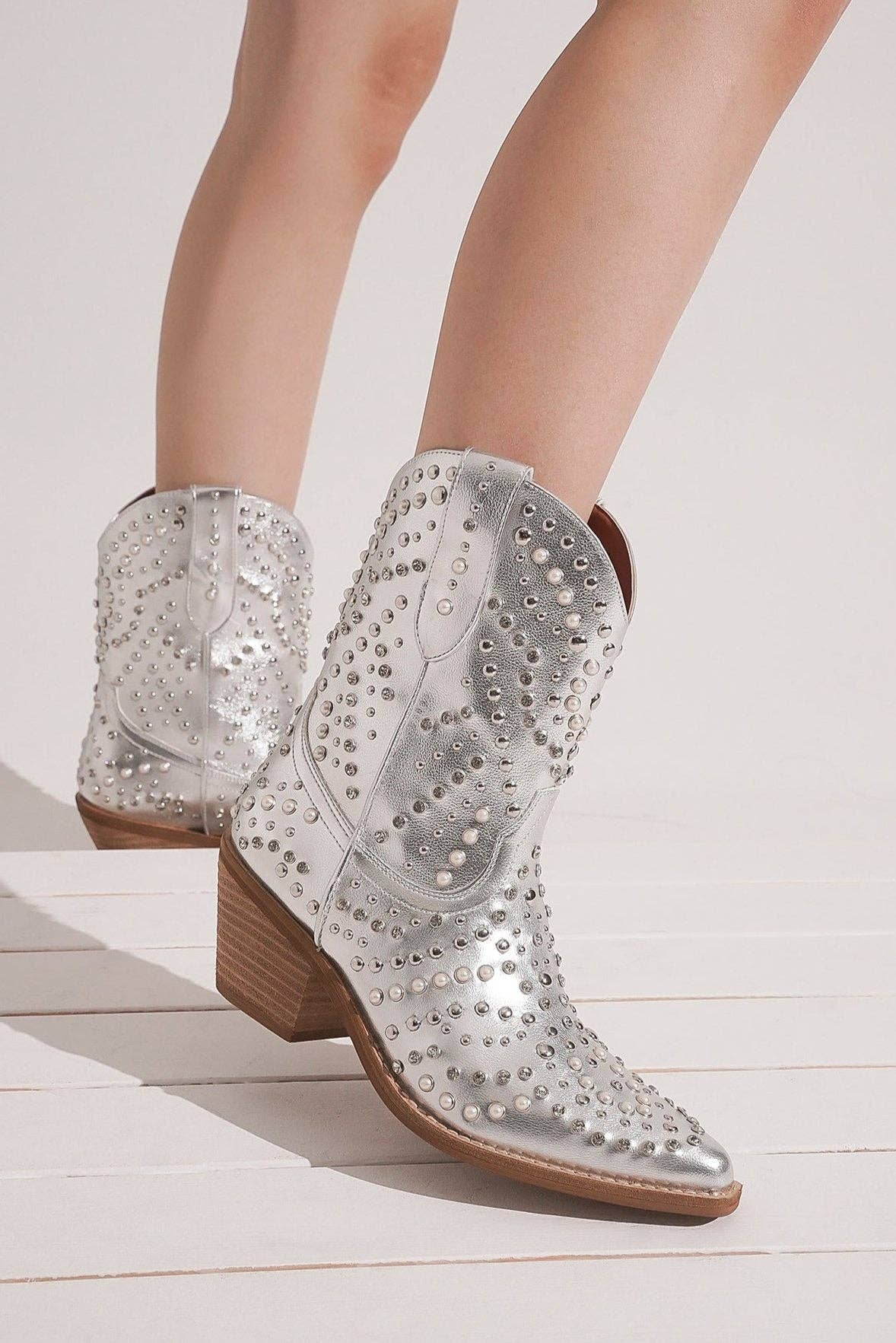 BEAST FASHION - Vendita all'ingrosso Stivali da cowboy - Donna - Stivali Western con Borchie ADELA-398