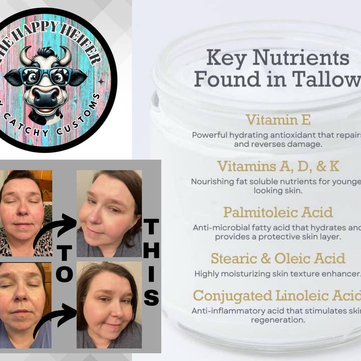 Geklopte Talg Gezichts- & Lichaamsboter - Ongeparfumeerd voor wholesale door Catchy Customs