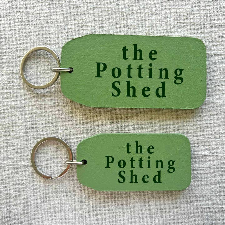 THE WOODEN POSTCARD COMPANY – wholesale Keychain – Unisex – The Potting Shed - Wooden Key Tag0