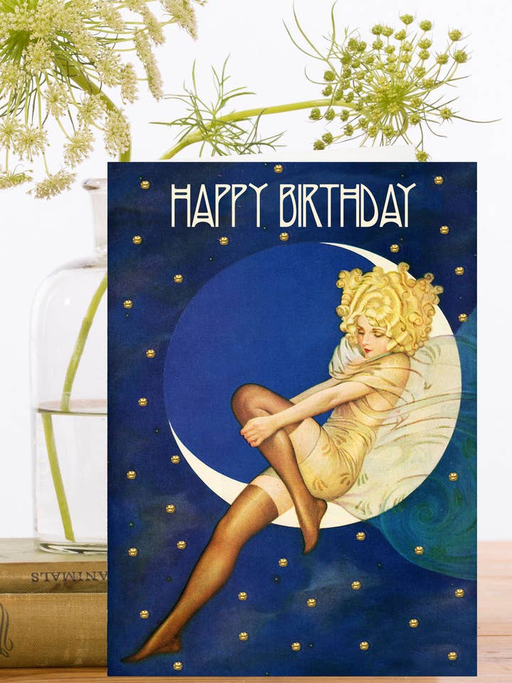 HB162P ~ Hand Glittered Birthday Card for wholesale by Madame Treacle