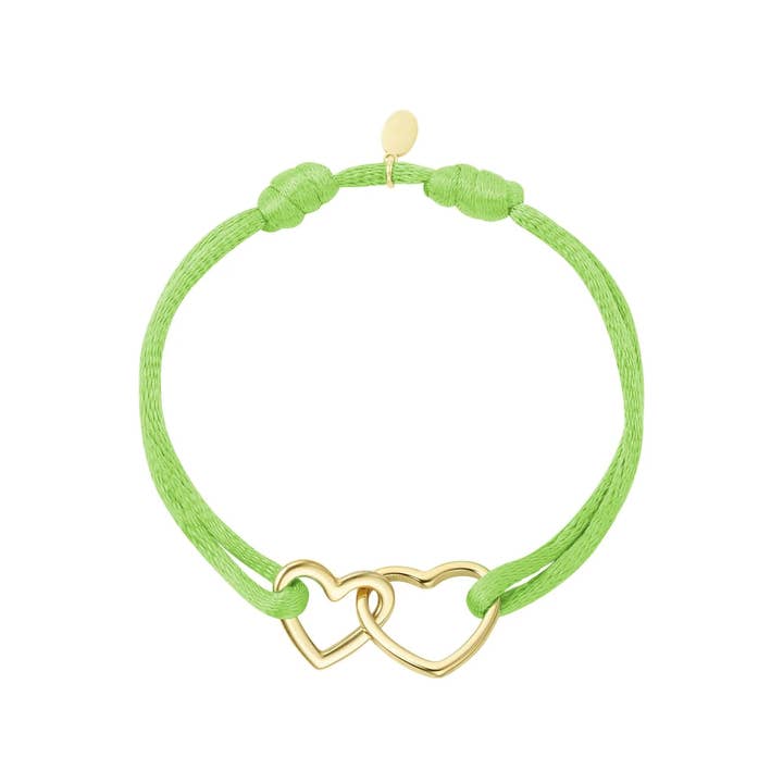 SHINE BUY – Engroshandel Armbånd med vedhæng – Stof Armbånd Linked Hearts