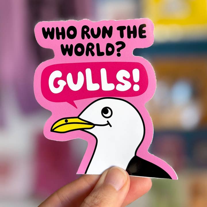 Who Run The World Large Vinyl Sticker for wholesale by hello DODO