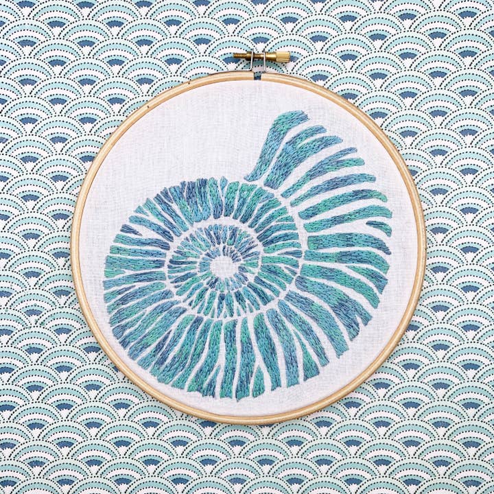 Cinnamon Stitching - Wholesale Craft Sewing Kit - Ammonite Embroidery Kit7