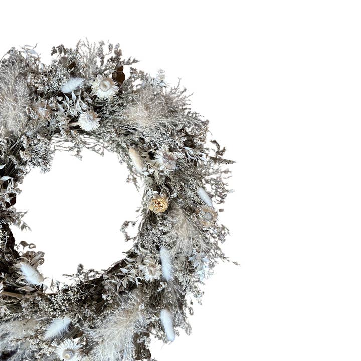 Lu home - Vente Couronne - Couronne de fleurs sauvages Earthy Floral de Lu home - 56 cm1