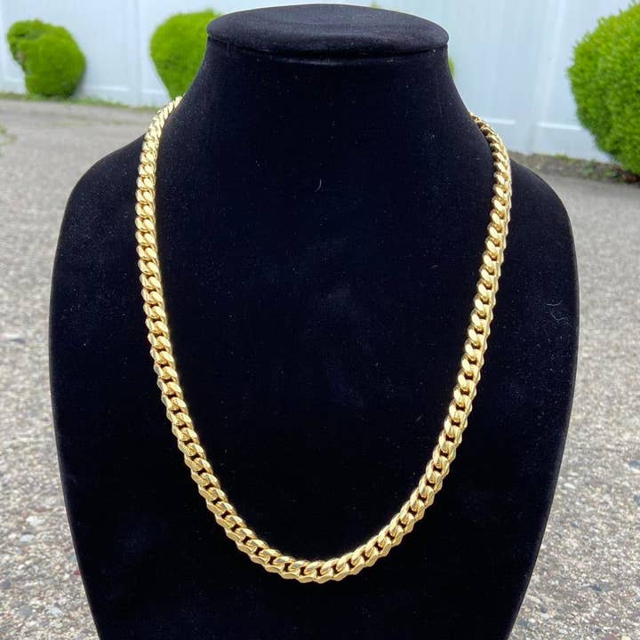 Prestige Jewelry - Wholesale Link & Chain Necklace - Solid Real 14k Gold Miami Cuban Link Chain 20in 5mm