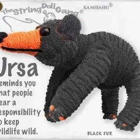 Kamibashi – wholesale Keychain – Unisex – Ursa the Black Bear String Doll Keychain