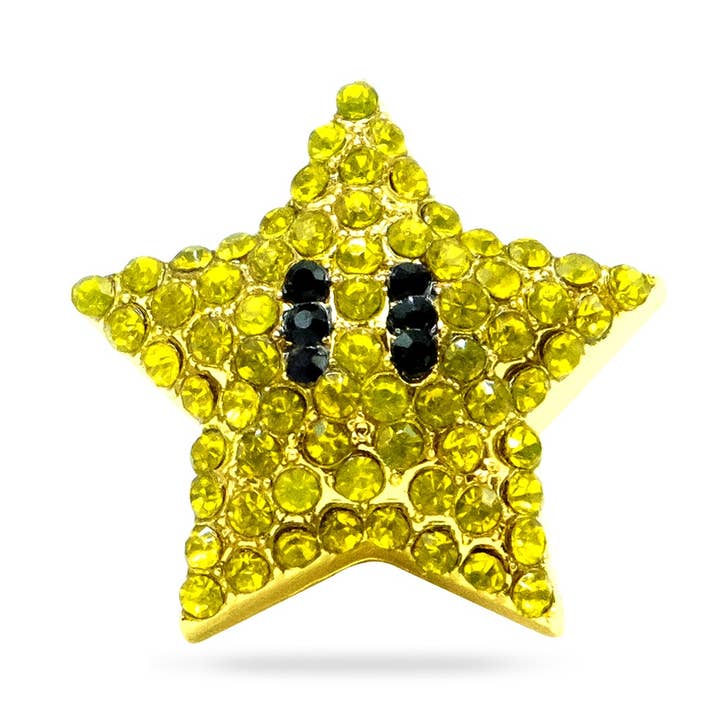 Super Mario Star 3D Lapel Pin for wholesale by Kingpinz