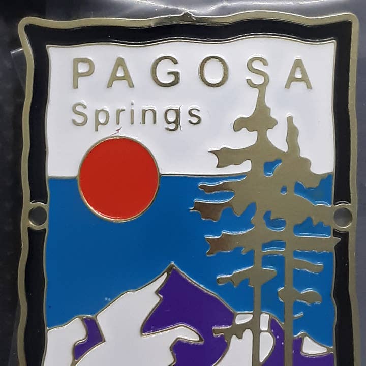 Hiking Stick Medallion - Pagosa Springs for wholesale by Fantastic Souvenirs, Gifts & Collectibles