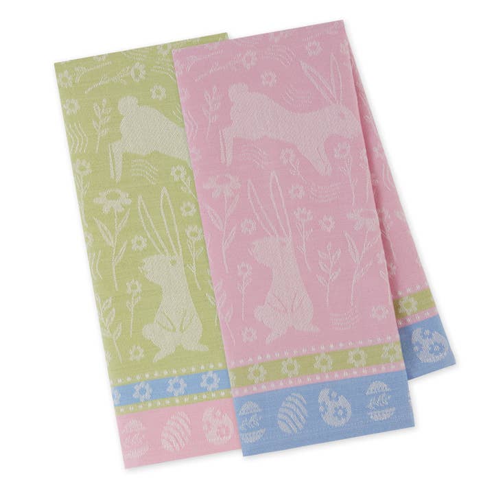 Panos de Cozinha Jacquard Bunny Meadows Dúzia Mista por atacado de Design Imports