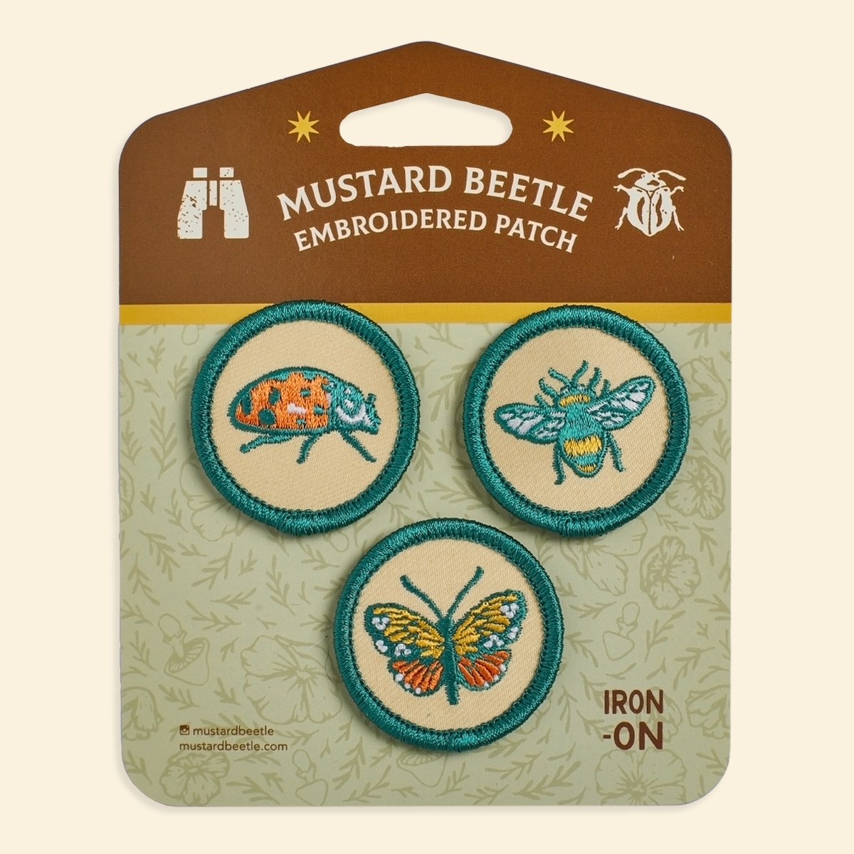 Mustard Beetle - Wholesale Patch - Iron on Patch: Insect Badges2
