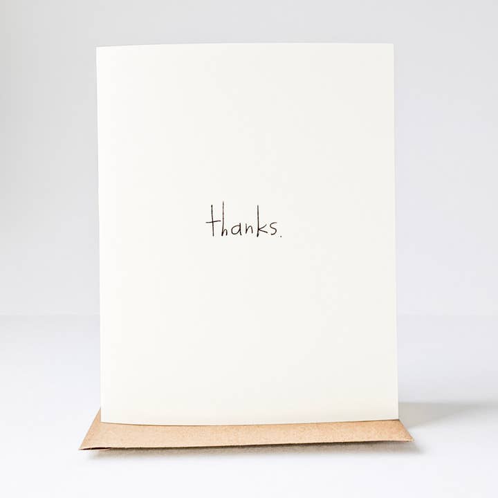 Thanks Card for wholesale by under the stairs paper co.