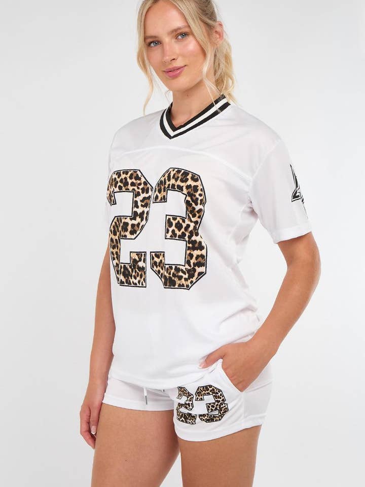 AX Labels - Wholesale Top & Short Set (NOT Loungewear) - Women's - Leopard Print 23 T-Shirt With Shorts Co-ord8