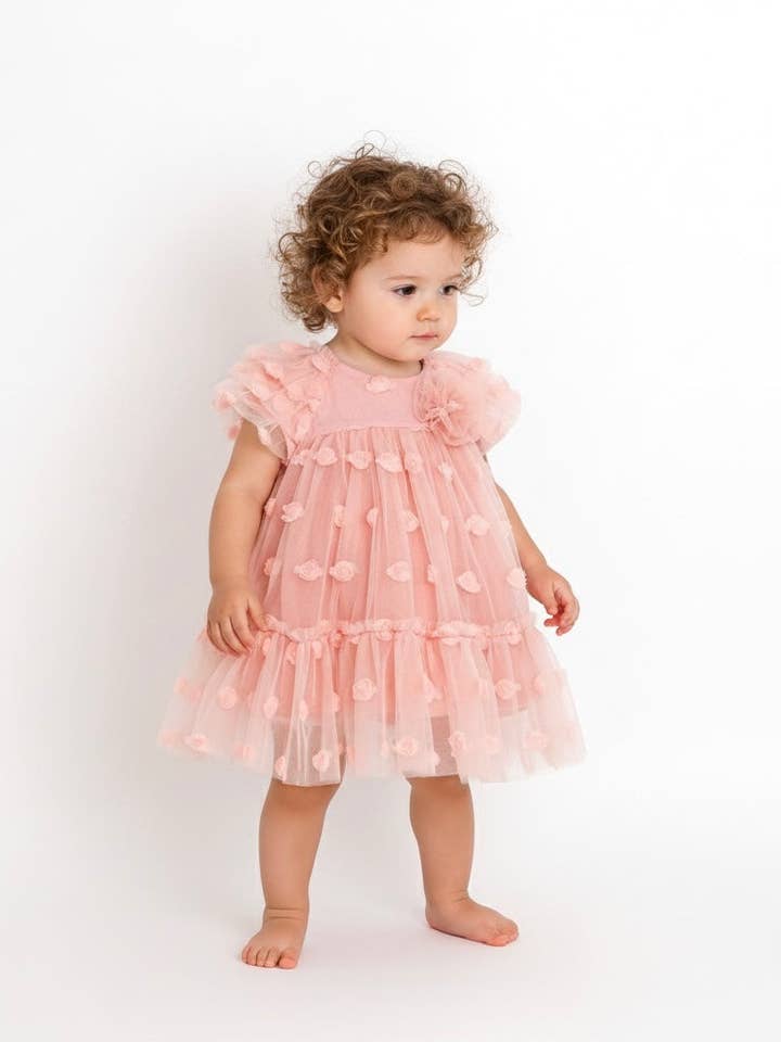 Aurora Dress – Salmon for wholesale by Honey and Hive