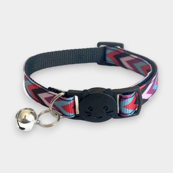 Multi Colour Chevron Cat Collar for wholesale by Zacal Cat Collars