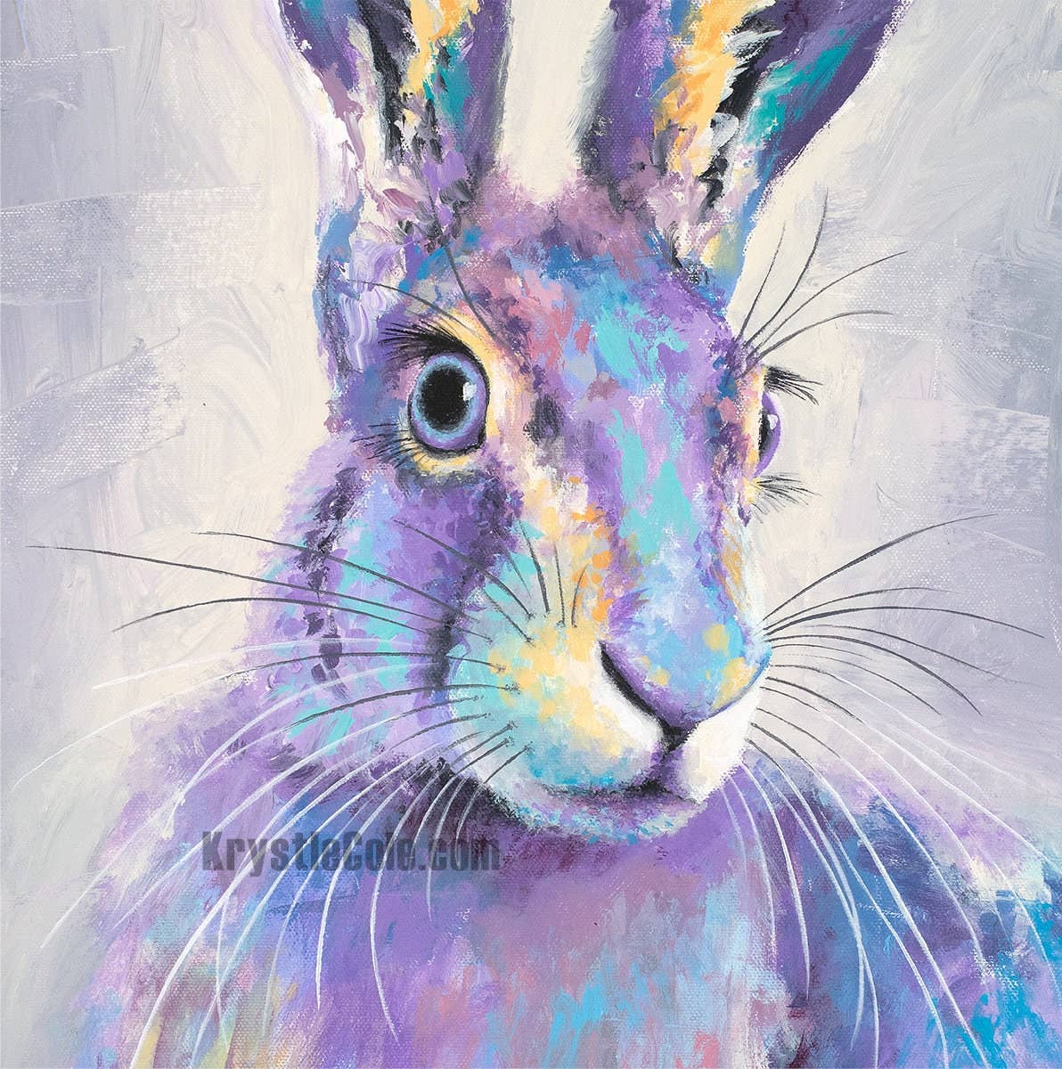 Krystle Cole Fine Art - Wholesale Art Print - Rabbit Art Print - Purple Hare1