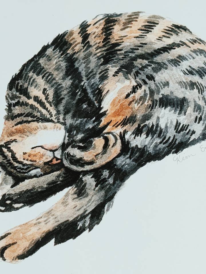 Flopped Kitty 2 - Impression artistique pour la vente par Kim Everhard Art
